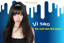 Vì sao để tóc mái khiến mụn mọc lên?