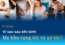 Vì sao sau khi sinh, mẹ bầu bị rụng và xơ tóc? Cách phục hồi an toàn cho mẹ bỉm