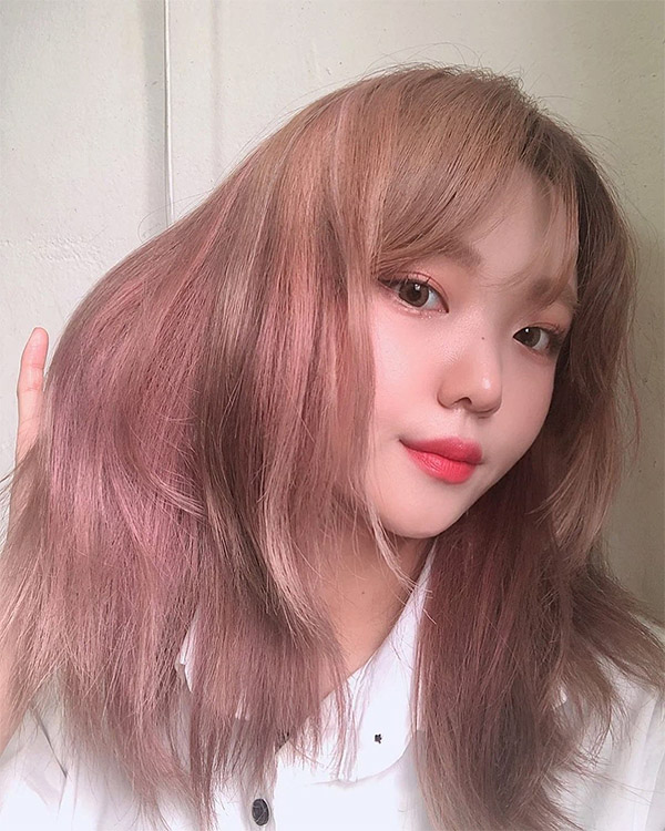 tóc hồng pastel