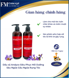 Dầu Xả Andyco Siêu Phục Hồi Dưỡng Sâu Ngừa Gầu Ngứa Rụng Tóc, Hương Nước Hoa Thơm Lâu