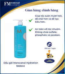 Dầu gội Morocanol Hydration 1000ml dầu gội dưỡng ẩm dành cho mọi loại tóc