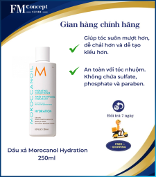 Dầu xả Morocanol Hydration 250ml dầu gội dưỡng ẩm dành cho mọi loại tóc