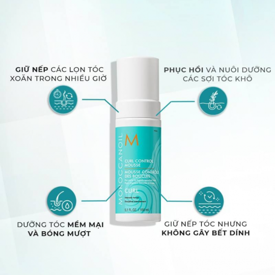 Kem bọt kiểm soát sóng xoăn Curl Control Mousse