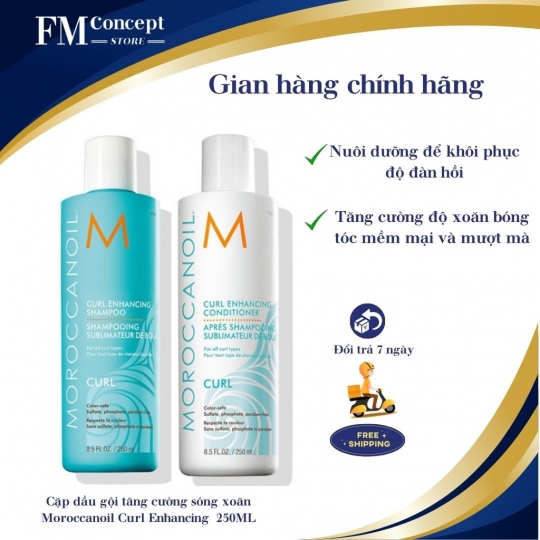 Dầu gội xả tăng cường sóng xoăn MOROCCANOL 250ml dành cho mọi loại tóc xoăn