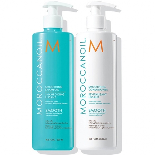 Dầu gội, dầu xả Morocanol Smoothing suôn mượt 500ml dành cho tóc rối và khó vào nếp