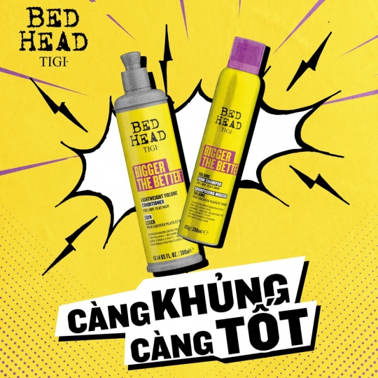 Bộ dầu gội, dầu xả tạo phồng tóc Tigi Bed Head Bigger The Better Volume Shampoo & Conditioner