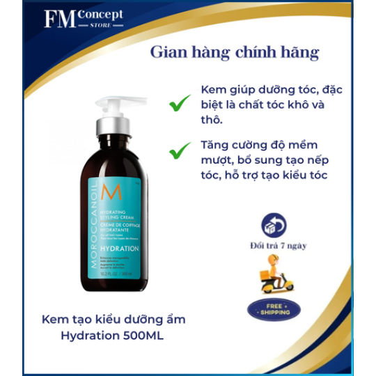 Kem tạo kiểu dưỡng ẩm Hydration 500ML - Tạo kiểu dưỡng ẩm Hydrating Styling Cream dành cho mọi loại tóc