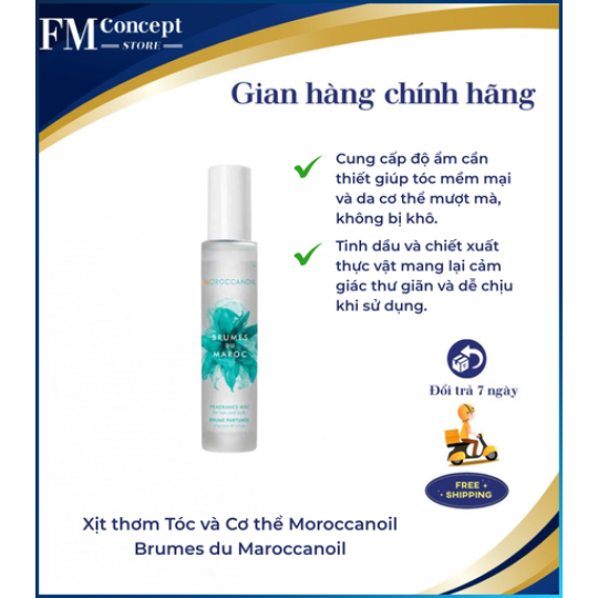 Xịt thơm Tóc và Cơ thể Moroccanoil Brumes du Maroccanoil - 30ml