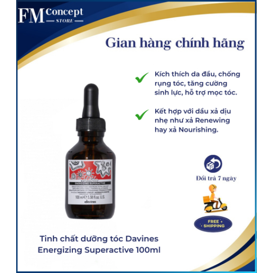 Tinh chất dưỡng tóc Davines Energizing Seasonal Superactive – 100ml,