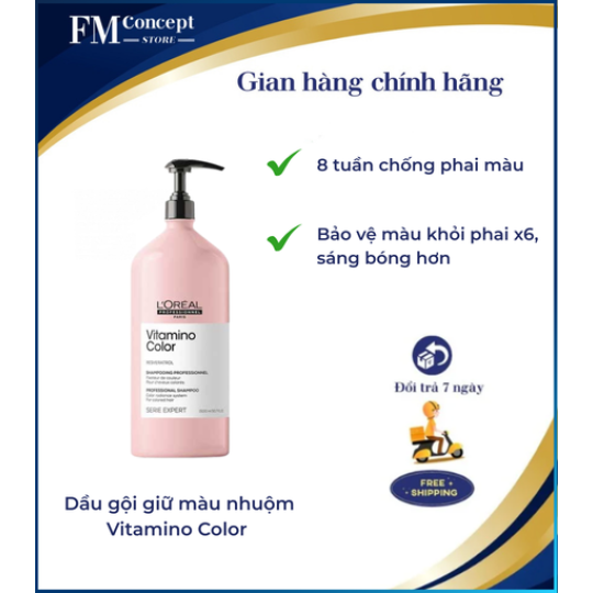 LOREAL dầu gội giữ màu Vitamino color 