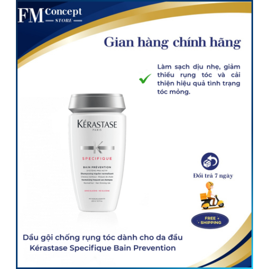 Dầu gội chống rụng tóc dành cho da đầu Kérastase Specifique Bain Prevention