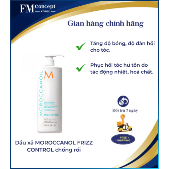 Dầu xả MOROCCANOL FRIZZ CONTROL chống rối 500ml 