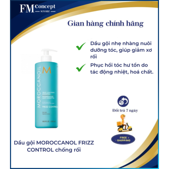 Dầu gội MOROCCANOL FRIZZ CONTROL chống rối - 500ml
