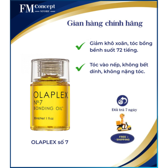 Tinh dầu dưỡng tóc Olaplex No.7 Bonding Oil - 30ml - Cho mái tóc suôn mượt