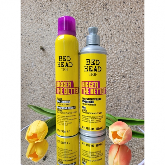 Dầu gội xả TIGI Bigger The Better tạo phồng cho tóc mỏng xẹp