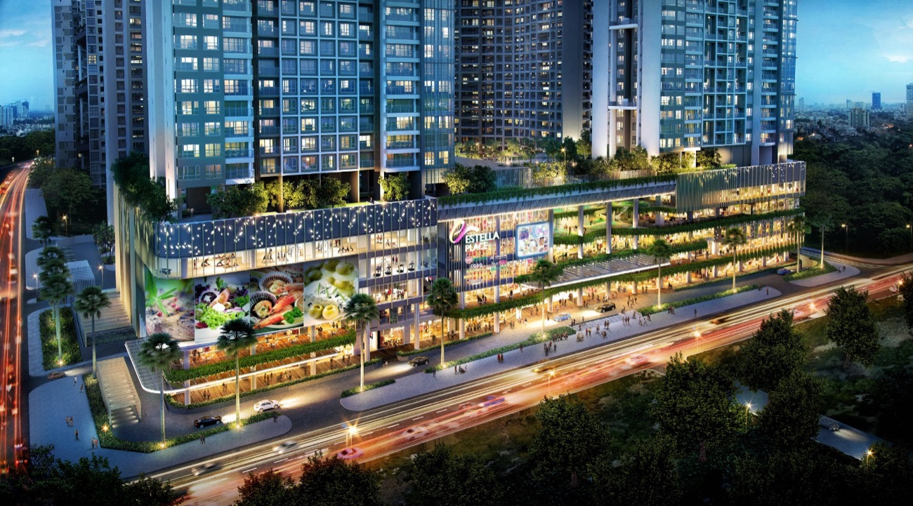 Trung tâm thương mại Estella Place về đêm