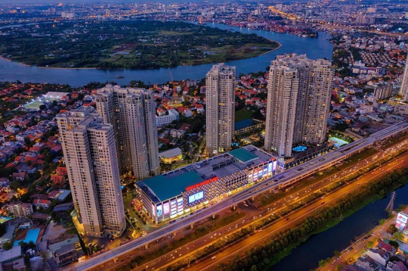Toàn cảnh khu Masteri Thảo Điền bên sông Sài Gòn