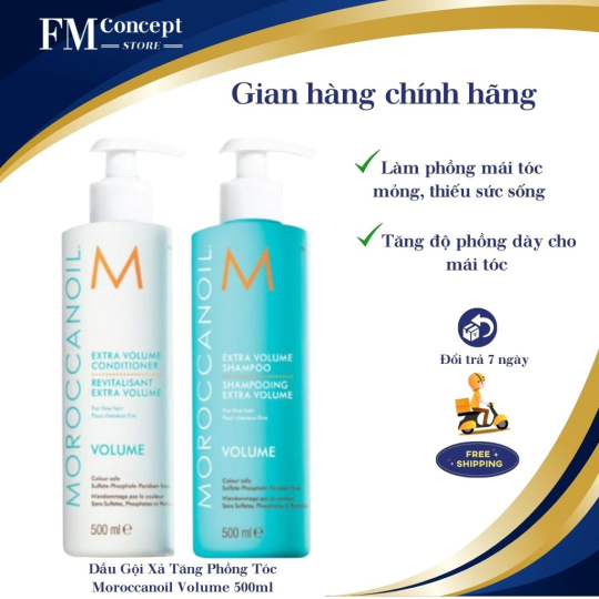 Dầu gội, dầu xả tăng phồng Moroccanoil Extra Volume