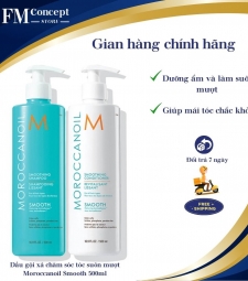 Dầu gội, dầu xả Morocanol Smoothing suôn mượt 500ml dành cho tóc rối và khó vào nếp Dầu gội, dầu xả Morocanol Smoothing suôn mượt 500ml dành cho tóc rối và khó vào nếp