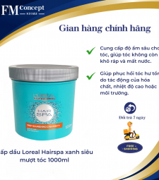 Hấp dầu Loreal Hairspa xanh siêu mượt tóc 1000ml Hấp dầu Loreal Hairspa xanh siêu mượt tóc 1000ml