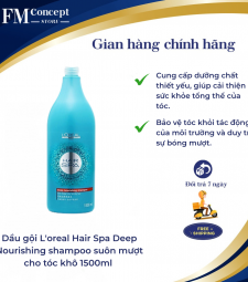Dầu gội L'oreal Hair Spa Deep Nourishing shampoo suôn mượt cho tóc khô 1500ml  Dầu gội L'oreal Hair Spa Deep Nourishing shampoo suôn mượt cho tóc khô 1500ml