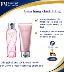 Dầu gội xả cho tóc khô xơ hư tổn Milbon Jemile Fran Heatgloss Shampoo 200ml Dầu gội xả cho tóc khô xơ hư tổn Milbon Jemile Fran Heatgloss Shampoo 200ml